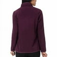 thumbnail image 3 of 32 Degrees Women's Button Snap Fleece Pullover (Port Grape, S), 3 of 3