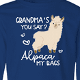 thumbnail image 4 of Inktastic Grandma's You Say Alpaca My Bags Long Sleeve Youth T-Shirt, 4 of 5