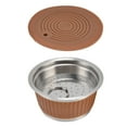 thumbnail image 4 of Ensemble de Capsules de Café Réutilisables, Protection de l'Environnement de Qualité Alimentaire 40ml Cuillère Filtre à Capsule de Café Réutilisable Sain pour Bureau Bleu, Orange, Couleur Café, 4 of 7