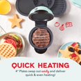 thumbnail image 4 of TEMOGU-Multimaker Mini System Two 4” Nonstick Removable Waffle Plates (Grill) - 2Pc Grill Plate Pack Compatible with Dash MultiMaker Mini System, Nonstick Surface, 4 of 4