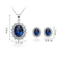 thumbnail image 5 of UDIYO Necklace Fashion Special Faux Sapphire Rhinestone Jewelry Set for Daily Life, 5 of 7