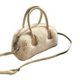 thumbnail image 2 of Bolso de peluche multifuncional y elegante, ideal para cumpleaños y compras. color albaricoque, 2 of 9