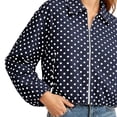 thumbnail image 2 of Vmvidoty Polka Dot Cropped Zip-Up Fashion Jackets Women's (Navy, XS), 2 of 7