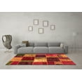 thumbnail image 3 of Ahgly Company Indoor Rectangle Patchwork Orange Transitional Area Rugs, 2' x 4', 3 of 4
