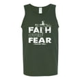 thumbnail image 2 of Wild Bobby, Faith Over Fear Psalm 118:6 White, Inspirational/Christian, Men Graphic Tank Top, Forest Green, X-Large, 2 of 3