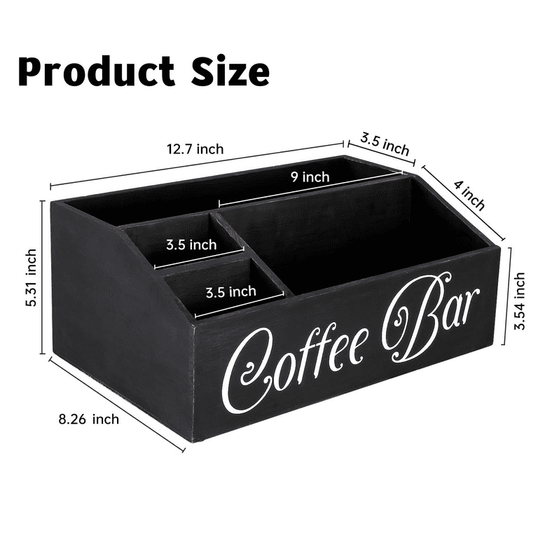 2 Tier Coffee Bar Accessories Organizer and Storage Countertop Coffee  Station