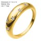thumbnail image 3 of ZHAOCHENG Anillo de aleación elegante y exquisito con diseño de estrella, delicado anillo de compromiso, talla 6 de EE. UU., 3 of 5