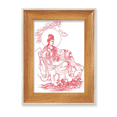 thumbnail image 1 of Culture Red Guanyin Illustration Pattern Desktop Wooden Photo Frame Display Picture Art Painting Multiple Sets, 1 of 3
