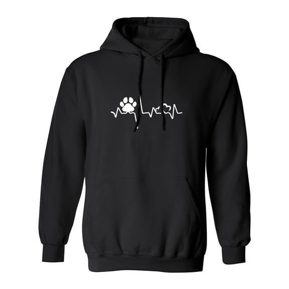 Paw Heartbeat Adult Hooded Sweatshirt