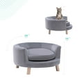 thumbnail image 4 of Critter Sitters 28 in. Elegant Gray Faux-Velvet Circular Pet Bed, 4 of 11