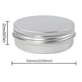 thumbnail image 3 of 48 Piezas Latas de 1 Onza Aluminio Plateado Redondas con Tapa Rosca Recipientes, 3 of 5