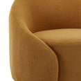 thumbnail image 6 of DREAMSIDEA Swivel Barrel Accent Chair, Modern Upholstered Living Room Chair 360°Round Club Armchair-Rusted Orange, 6 of 6