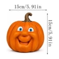 thumbnail image 2 of Whimsical Smiling Pumpkin Figurine for Halloween and Fall Decor - Perfect for Home, Office, and Festive Settings, 2 of 5
