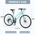 thumbnail image 5 of LuckyNote 700C 7 Speed Hybrid Bike, Steel Frame, Dual Disc Brakes, 700×32C Tires, for Men Women City Commuting, 5 of 5
