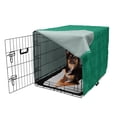 thumbnail image 2 of Xmas Dog Crate Cover, Victorian Ornamental Abstract Winter New Year Snowflake Looking Repeated Printing, Easy to Use Pet Kennel Cover for Medium Large Dogs, 35" x 23" x 27", Jade Green, by Ambesonne, 2 of 6