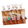 thumbnail image 1 of 10x Clips de foto de conejo de Pascua de dibujos animados, Clips de sellado, Clips de clavija, adornos artesanales, soporte de foto de color para estilo B SM SunniMix Clips de fotos de conejo de Pascua, 1 of 8