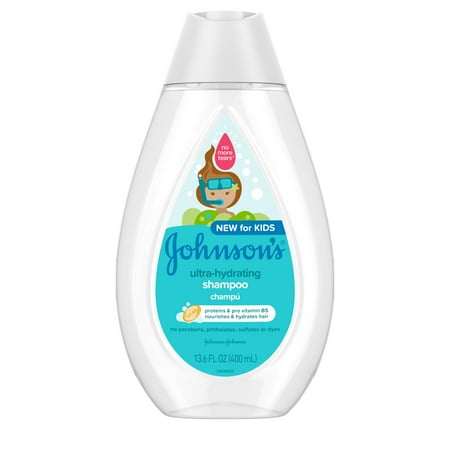 Johnson's Ultra-Hydrating Kids' Shampoo with Pro-Vitamin B5, 13.6 fl. oz