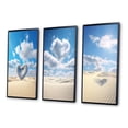 thumbnail image 3 of Designart "Heart of the Desert A Remote Beauty IV" Beach Framed Wall Art Set Of 3 - White Coastal Beach Frame Gallery Wall Set For Home Decor, 3 of 6