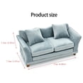 thumbnail image 3 of Fabric Upholstered Sofa Miniature Furniture for 1:12 Scale Doll House Decoration With Wooden Base Scene Setting, 3 of 9