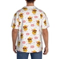 thumbnail image 3 of Xecao Cute Duck Men's Casual Short-sleeved Shirt, a button-up collared shirt with a pocket-4X-Large, 3 of 5