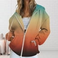 thumbnail image 2 of NMMUED Gym Hoodie, Womens Hoodies Zip Up, Fall Jackets for Women, Hoodies for Women, Zip Up Sweatshirt Women, Orange S, 2 of 5