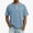 Shirts-Blue, variant on Mens Henley T Shirt Raglan Shoulder Button Placket Casual Tops Washed Short Sleeve Soft Lightweight Tees Relaxed Fit Casual Streetwear Summer Shirts Blue XL