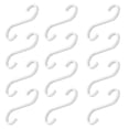 thumbnail image 4 of pitrice 12 Pieces S Hooks Hanging Fixator Kitchen Utensil Storage Shelf Room Clothing Hanger Sundries Hangers for Home Using Silver 1Set, 4 of 6