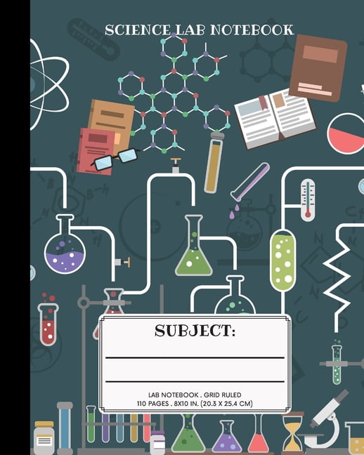 Science Subject Student Lab Notebook Logbook with Grid Paper for