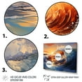thumbnail image 3 of Designart "Sunrise Hues Blue and Orange Waves III" Coastal Framed Wall Art - Coastal Blue Coastal Waves Entryway Framed Wall Art Print, 3 of 6