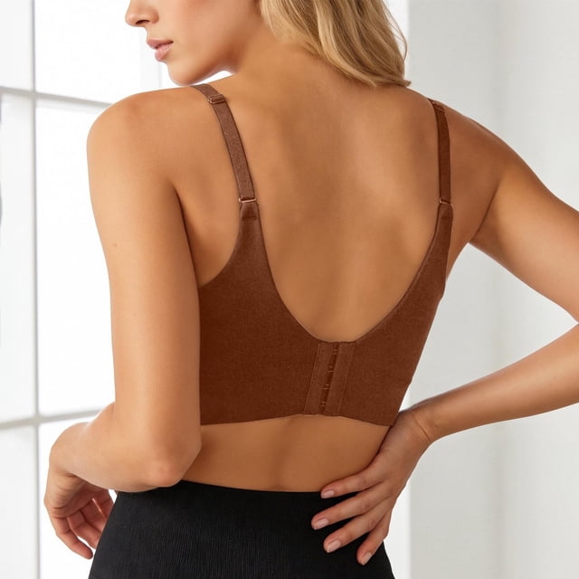 Bra for Everyday Comfort Seamless Supportive Fixed Cup Undergarment with Gentle Lift Non-Wire High-Coverage Soft Large Fit All-Season Wear