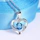 thumbnail image 5 of Colgante Corazón Mujer - Plata con Colgante Corazón en Oro Blanco de 18K y Piedras Circonitas. Cumpleaños perfecto, día de la madre o regalo., 5 of 5