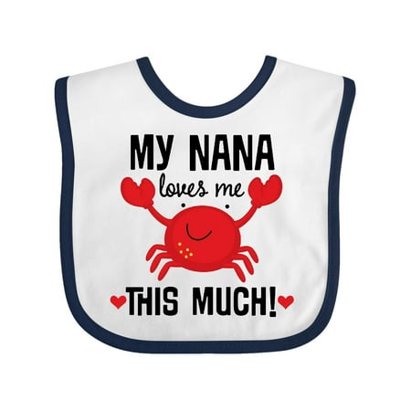 

Inktastic Nana Loves Me Grandson Gift Baby Boy or Baby Girl Bib