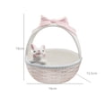thumbnail image 5 of Ceramic Bunny Easter Basket Porcelain bunny bowls Tableware Desktop Party Supplies Flower Pot Egg Holder Candy Serving Bowls Holiday Gift, 4.72" x 4.72" x 5.31", 5 of 9
