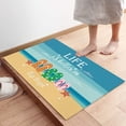 thumbnail image 4 of Summer Beach Kitchen Mats 2 Piece, Ocean Slippers Starfish Shells Kitchen Rugs Set Cartoon Beach Landscapes Inside Floor Mat for Kitchen/Office/Entryway, 17"X30"+17"X47", 4 of 6