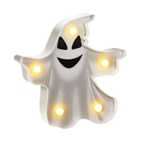 

Aqzb Halloween Light Decoration - Ghost Pumpkin Bat LED Desk Lamp Battery Operated Night Lights for Home Bedroom Bar Party Decor