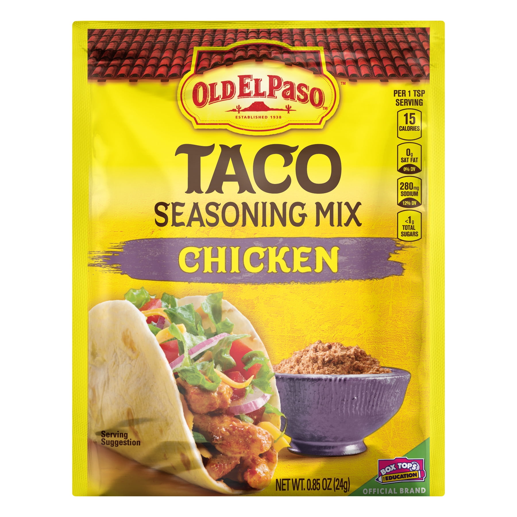 6 Pack Old El Paso Chicken Taco Seasoning Mix 85 Oz Packet Walmart Com Walmart Com