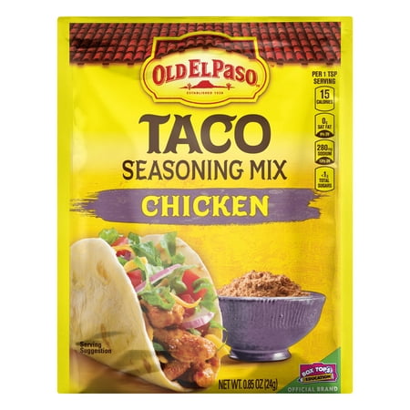 (4 Pack) Old El Paso Chicken Taco Seasoning Mix, .85 oz