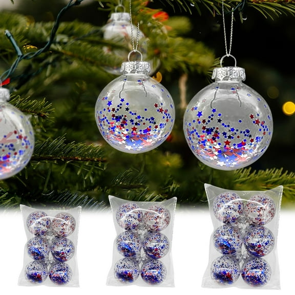 Huge Memorial Day Savings kladzum 4th of July Balls 6pcs Independence Day Decoration Ball Party Home Decoration Ball Pendant Fourth of July Decorations