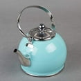 thumbnail image 2 of Creative Home 77097 1 qt. Royal Stainless Steel Tea Kettle with Removable Infuser Basket & Folding Handle - Aqua Sky, 2 of 3