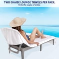 thumbnail image 2 of Fundas para Chaise Lounge Americanas de Lino Suave 86x32 cm Blancas 2 piezas, 2 of 7