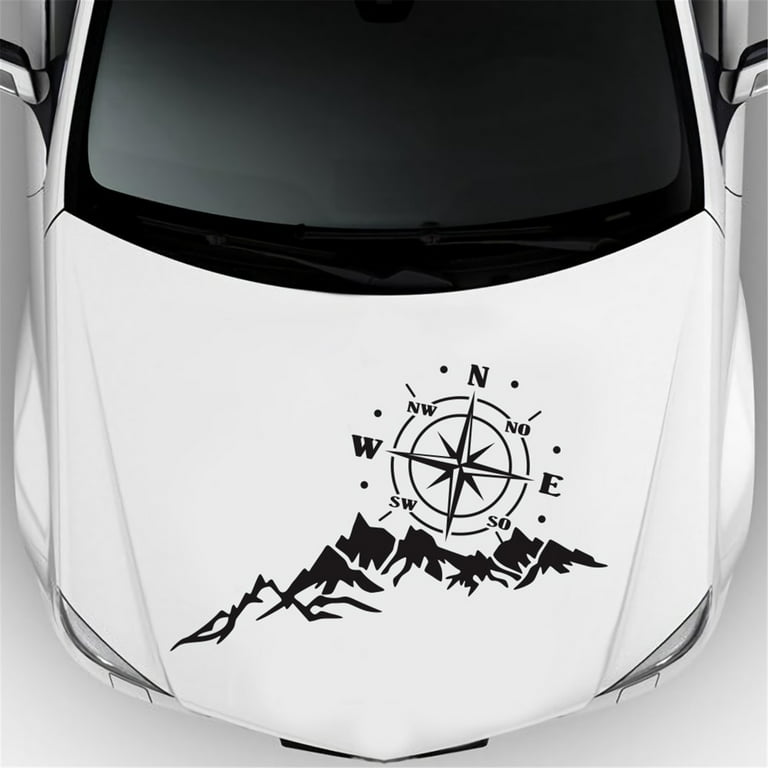 Famure Sticker|Car Sticker Compass Tree Mountain Reflective Auto Decals  Stickers
