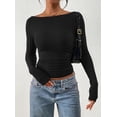 thumbnail image 3 of Remera PRETTYGARDEN 2025 Crop Top de Manga Larga con Fruncido XS, 3 of 8