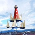thumbnail image 3 of ZephyrZing 2023 New Kinetic Art Wind Sculpture - Summer Lighthouse Sailboat Windmills, Nautical Art Garden Windmills, Large Metal Sailboat Wind Spinners Decor for Outdoor Yard and Garden (1pc), 3 of 6