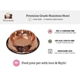 thumbnail image 3 of Petsentials Non-Skid Stylish Food Bowl for Your Pet, Premium Grade Stainless Steel - Elegant Bronze | Small, 18oz, 3 of 5