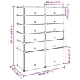 thumbnail image 4 of vidaXL Shoe Rack Black 94x37x125 cm PP, 4 of 5