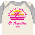 thumbnail image 4 of Inktastic Summer Enjoy the Sunshine St. Augustine Florida in Pink Boys or Girls Long Sleeve Baby Bodysuit, 4 of 5