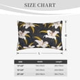 thumbnail image 3 of Plush Throw Pillow Covers, Yellow Leaves Lilies Flowers Pillow Cases with Invisible Zipper, Breathable Microfiber Pillow Cases Standard Size for Sleeping Bedroom Sofa Living Room 16x24, 3 of 5
