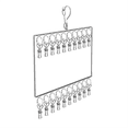thumbnail image 1 of Stainless Steel Multi-Clip Hanger, Sword Hanger, Multi-Function Underwear Drymen, 1 of 6