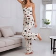 thumbnail image 2 of BRICH Women's Cute Pajama Sets Printed Sleepwear Cami Tops and Long Pants Pajama Outfits 01-Multicolour M, 2 of 6