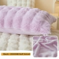 thumbnail image 5 of LIFEREVO Fluffy Faux Rabbit Fur Body Pillow Cover, Cozy Light Purple Bubble Shaggy Plush Bed Body Pillowcase with Zipper, Long 20"x54" Fuzzy Furry Pillow Case for Bedroom Home Decoration, Lavender, 5 of 7